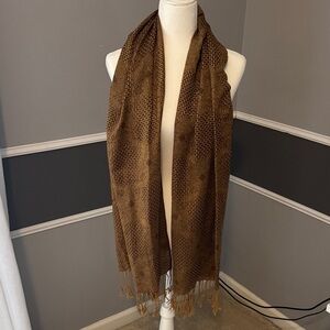 Classic Brown Patterned Women’s Scarf